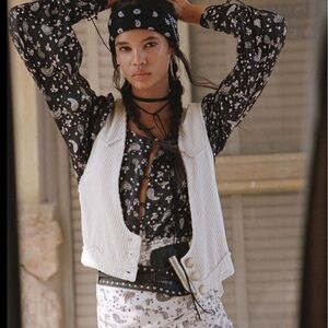 NWT For Love & Lemons Paisley Blouse